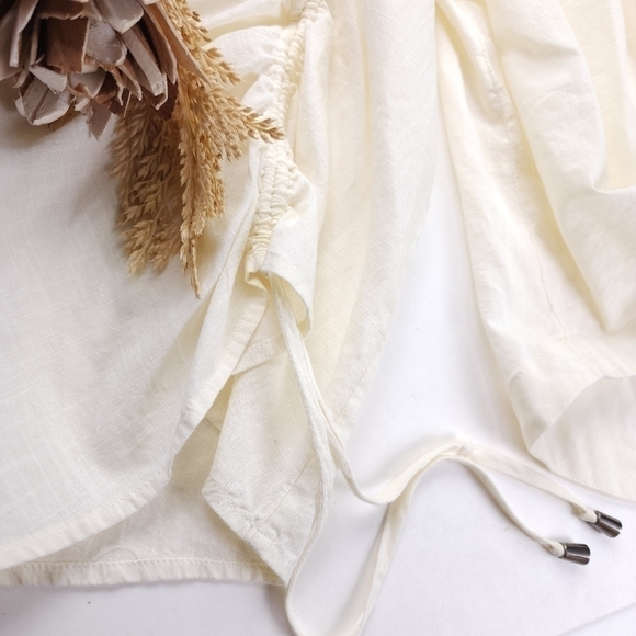 Free People Cream Cold Shoulder Top Sz Xs - Picture 5 of 15